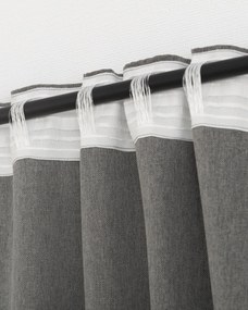 Zasłona BASIC na taśmie marszczącej 140x300cm szary 1 szt.