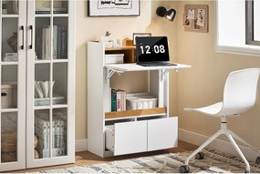 Składany stół roboczy z półkami FWT109-WN