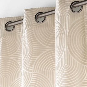 Beżowa aksamitna zasłona 135x260 cm Eva – douceur d'intérieur