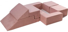 Velvet bricks set multifunkcyjny plac zabaw dla dzieci, różowy - meowbaby®