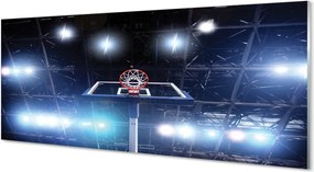 Szklany Panel Kosz w Blasku Reflektorów