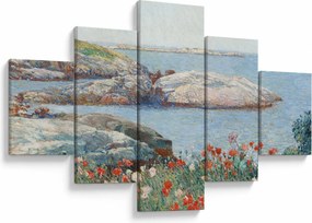 Obraz - Childe Hassam, Poppies,  Isles of Shoals, reprodukcje (125x70 cm)
