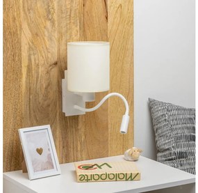 Brilagi - LED Kinkiet NUBILA 1xE27/25W/230V + LED/3W biały/kremowy