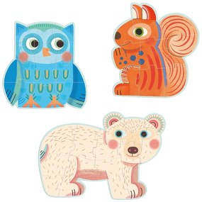 Zestaw 3 dziecięcych puzzlí Djeco Forest