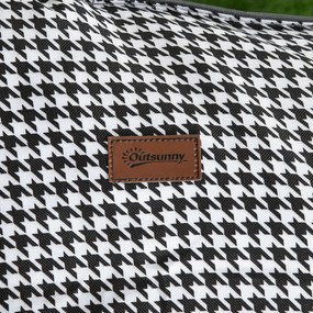 Outsunny Łóżko kempingowe z torbą i uchwytem na kubek Wygodny leżak na camping Czarny | Aosom PL