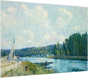 Obraz na szkle - Alfred Sisley, The Banks of the Oise, reprodukcje (70x50 cm)