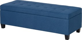 HOMCOM Ławka z miejscem do przechowywania, pufa, ławka do przedpokoju, pikowanie, 125,1 cm x 48,9 cm x 41,3 cm, Niebieska