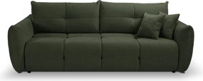 Masseno Sofa MODA z funkcją spania i pojemnikiem na pościel, Rozkładana sofa - Zielony, WIND 75