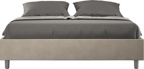 Łóżko bez stelaża tapicerowane 160x200 microfibra Piaskowy Azelia