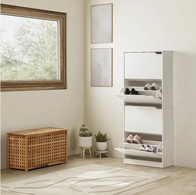 Szafka na buty Angel, 4 drzwi, kolor biały, na 24 pary.