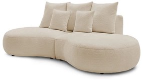 Beżowa sofa z materiału bouclé 260 cm Saint-Germain – Bobochic Paris