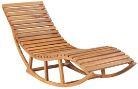 Dewniany jednoosobowy leżak ogrodowy na płozach P0-B13