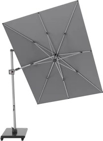 HYPERION 330 x 240 PRESTIGE - luksusowy huśtawkowy parasol ogrodowy z bocznym drążkiem : Kolor parasola - Jasnoszary