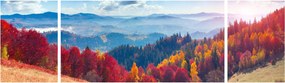 Obraz kolorowego jesiennego krajobrazu (170x50 cm)