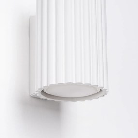 Kinkiet KARBON 10 biały ryflowany SOLLUX  LIGHTING