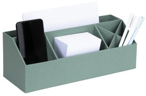 Zielony kartonowy organizer na artykuły papiernicze Elisa Canvas Paper Laminate – Bigso