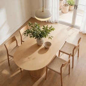 Stół z blatem w dekorze dębu 95x180 cm Nola – Unique Furniture