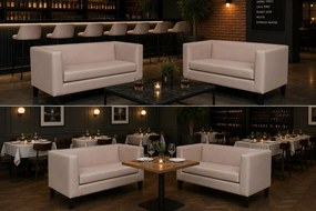 Sofa Monaco : Kolor nogi - Venge, Kolor tkaniny - EKO-SKÓRA - 11D, Typ tkaniny - Eko-skóra , Wysokość nogi - 15 cm