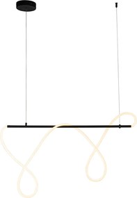 Designerska lampa wisząca czarna w komplecie z LED 3-stopniowy ściemniacz - Danisha