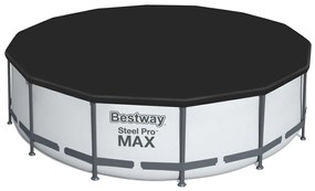 Basen naziemny Bestway Steel Pro MAX, szary, szer.396 cm, wys. 122 cm