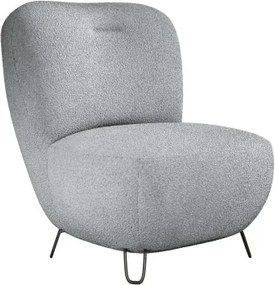 Fotel LUIS skandynawski wolnostojący na metalowych nogach w tkaninie NOW OR NEVER 92