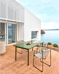 Szarozielone metalowe krzesło ogrodowe Maurina – Kave Home