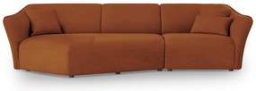 Ceglasty narożnik z materiału bouclé Tokyo – Cosmopolitan Design