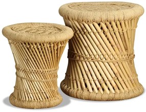 2 sztuki bambusowych stołków w stylu chindi G6-A39