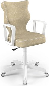 Krzesło obrotowe z podłokietnikami Norm White rozmiar 6 (159-188 cm)