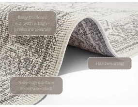 Szaro-kremowy dywan odpowiedni na zewnątrz NORTHRUGS Borbon, 200x290 cm