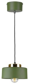 Lampa wisząca na przewodzie IGNIA 1xE27/60W/230V zielony/złoty