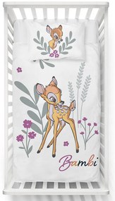 Pościel dziecięca do łóżeczka Bambi KwiatowyŚwiat, 100 x 135 cm, 40 x 60 cm