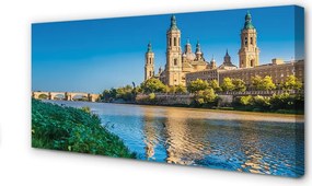 Duży obraz na płótnie Majestatyczna Katedra nad Rzeką