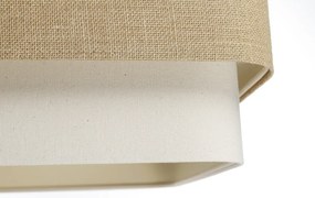 Lampa wisząca KWADRO DUO 001 51x47cm jutowa/kremowa BPS KONCEPT