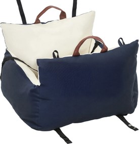 PawHut fotelik samochodowy dla psa, 2 pasy, pralne pokrowce, dla zwierząt poniżej 5 kg, granatowy