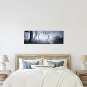 Obraz- Droga we mgle (z zegarem) (90x30 cm)