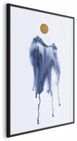 Plakat Akwarelowa abstrakcja 40 x 60 cm z ramą czarną bez marginesu ARTGEIST B