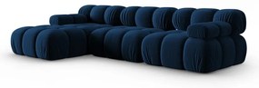 Niebieska aksamitna sofa 285 cm Bellis – Micadoni Home