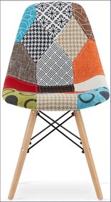Komplet kolorowych krzeseł patchwork 4 szt. D0-Z77