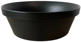 Czarna ceramiczna umywalka nablatowa - Netos