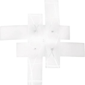 Frida lampa ścienna 2-punktowa E27 z białego szkła satynowego, chromowana rama, IP20, szer. 70 cm