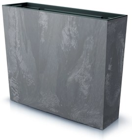Donica ogrodowa z wkładem 77 x 23,5 x 68,7 cm Urbi Tower Beton Effect marengo PROSPERPLAST