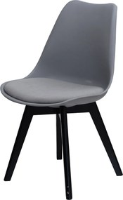 PROMOCJA Jasnoszare krzesło BALI MARK z aksamitną poduszką na siedzisko II jakość