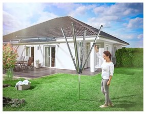Ogrodowa suszarka na pranie w kolorze srebra 50 m Linomatic 500 Plus – LEIFHEIT