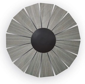 Kinkiet EYE w stylu nowoczesnym - ?r. ø42 cm - ma?y - wewn?trzny - LED SMD - 14W - ma?y - 3000K - czarny i ciemne drewno