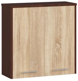 Wisząca szafka łazienkowa wenge + dąb sonoma Z1-L32
