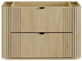 Szafka pod umywalkę OVALIA CREMONA 2S 80cm dąb cremona z umywalką wpuszczaną PURE COMAD