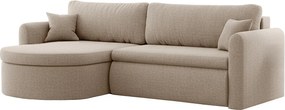 Uniwersalny narożnik Verona L z funkcją spania, do salonu, beżowy