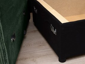 Rozkładana narożna sofa SMART COSARO ciemnozielona, dwustronna + 2 poduszki GRATIS