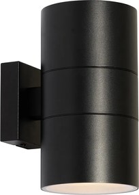 Nowoczesna lampa ścienna zewnętrzna czarna 2-światłowa AR111 IP44 - Duo